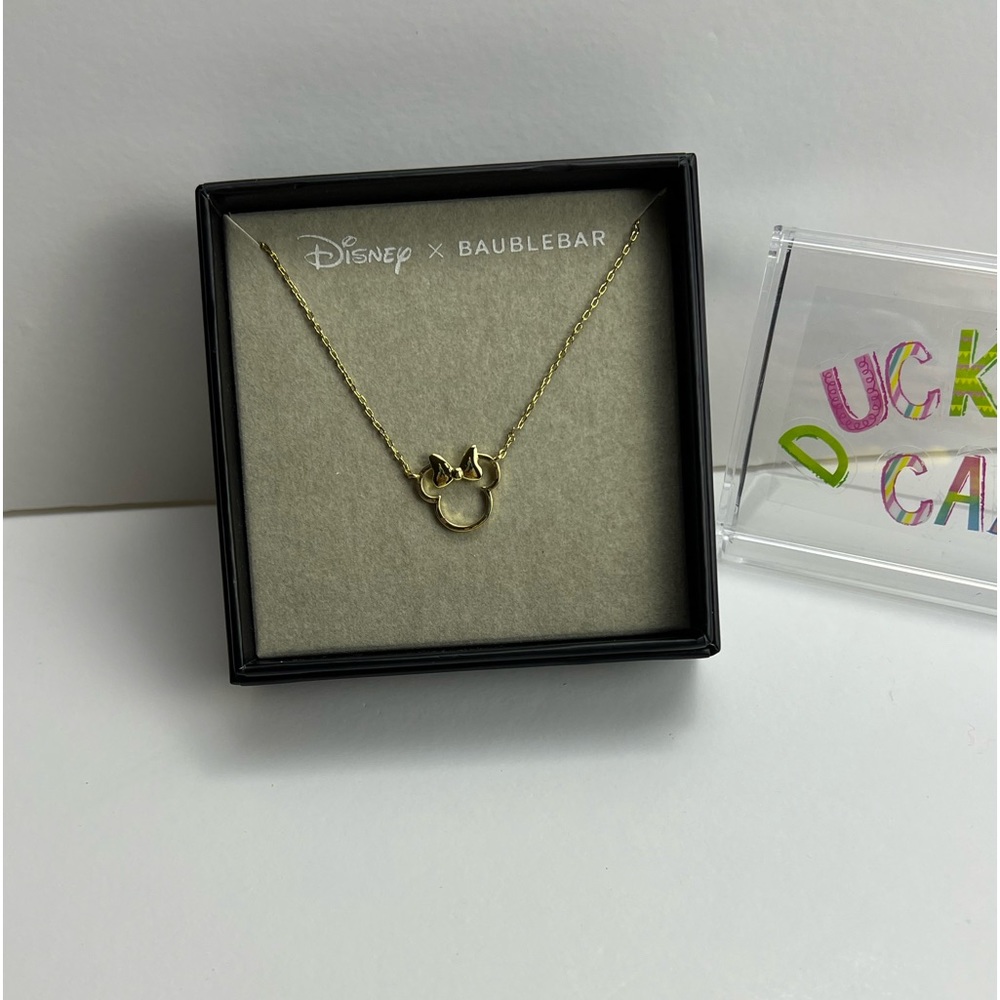NEW BaubleBar x Disney Minnie Mouse Face Necklace